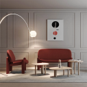Driade Tottori Tavolino 3 gambe H 50 crema ambientazione