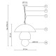 Triluna H 59 Lampada a sospensione Karman dimensioni