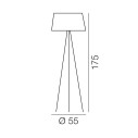 Tripod lampada da terra KDLN  dimensioni