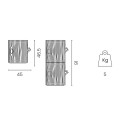 Tronco Contenitore multifunzionale Dove Grey Qeeboo dimensioni