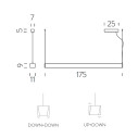 Tru Horizontal lampada a sospensione Nemo Lighting dimensioni