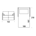 Truman Divano-Letto 2 Posti Felis dimensioni