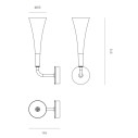 Trumpet Delux Lampada da parete Firmamento Milano dimensioni
