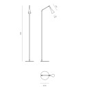 Trumpet Delux Lampada da terra Firmamento Milano dimensioni