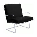 Knoll Mies Van Der Rohe Tugendhat Poltrona con braccioli in tessuto vista finitura Velvet