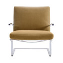 Knoll Mies Van Der Rohe Tugendhat Poltrona con braccioli in tessuto vista finitura Velvet