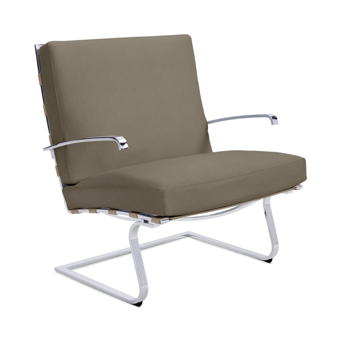 Knoll Mies Van Der Rohe Tugendhat Poltrona con braccioli in tessuto