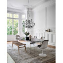 Knoll Saarinen Poltroncina Tulip fissa bianca con cuscino ambientazione