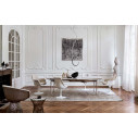 Knoll Saarinen Poltroncina Tulip fissa bianca con cuscino ambientazione