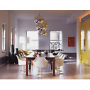 Knoll Saarinen Poltroncina Tulip fissa bianca con cuscino ambientazione