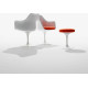 Knoll Saarinen Poltroncina Tulip fissa bianca con cuscino ambientazione