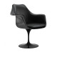 Knoll Saarinen Poltroncina Tulip fissa nera con cuscino vista