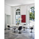 Knoll Saarinen Poltroncina Tulip fissa nera con cuscino ambientazione
