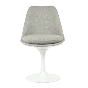 Knoll Saarinen Sedia Tulip fissa bianca rivestita