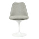 Knoll Saarinen Sedia Tulip fissa bianca rivestita vista
