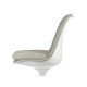 Knoll Saarinen Sedia Tulip fissa bianca rivestita dettaglio