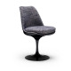 Knoll Saarinen Sedia Tulip girevole nera rivestita vista