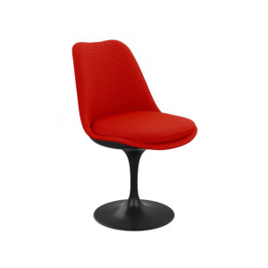 Knoll Saarinen Sedia Tulip girevole nera rivestita