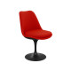 Knoll Saarinen Sedia Tulip girevole nera rivestita vista