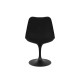 Knoll Saarinen Sedia Tulip girevole nera con cuscino vista