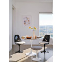 Knoll Saarinen Sedia Tulip girevole nera con cuscino ambientazione