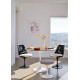 Knoll Saarinen Sedia Tulip girevole nera con cuscino ambientazione