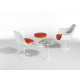 Knoll Saarinen Sgabello girevole Tulip bianco vista