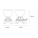 Turtle Carry Planter and Champagne Cooler Qeeboo dimensioni