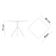 Twist Tavolo 80x80 TW8081 Vermobil dimensioni