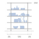 Uno Living Libreria Composizione L 170 H 202 Fantin dimensioni