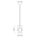 Lampada Urban C1840 Retrò Ferroluce dimensioni