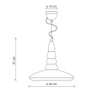 Lampada Vague-Vintage C1410 Retrò Ferroluce dimensioni