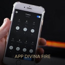 Camino elettrico a Vapore Acqueo 3D APP bruciatore inserto da incasso Vapor 125 Divina Fire dettaglio