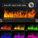 Camino elettrico a Vapore Acqueo 3D APP bruciatore inserto da incasso 125 Pro-Line Divina Fire dettaglio