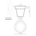 Vas-One vaso luminoso Serralunga dimensioni