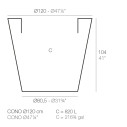 Cono 120x120x103 cm Vondom dimensioni