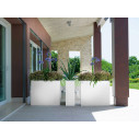 Vaso Kube High L 100 tortora bianco