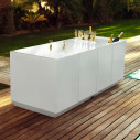 Vela Bancone bar catering con vasca per il ghiaccio Vondom ambientazione
