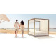 Vela Baldacchino con tendalino e Daybed 4 schienali reclinabili Vondom ambientazione