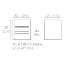 Vela Poltrona Vondom dimensioni