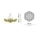 Veli 7 Suspension lampada a sospensione Couture Slamp dimensioni