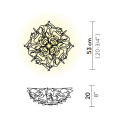 Veli Ceiling-Wall Medium lampada da soffitto-parete Gold Slamp dimensioni