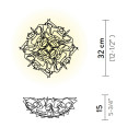 Veli Ceiling-Wall Mini lampada da soffitto-parete Prisma Slamp dimensioni