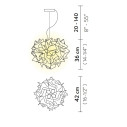 Veli Suspension Small lampada a sospensione Gold Slamp dimensioni