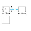 Victor Low Tavolo fisso 90x90 Varaschin H 66+Top dimensioni