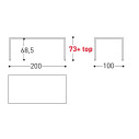 Victor Tavolo fisso 200x100 Varaschin h 73 + top dimensioni