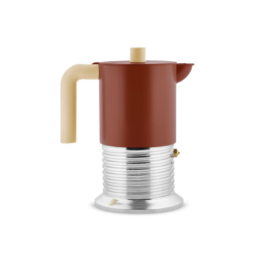 Alessi PM01/3 BR Vite Caffettiera espresso 3 tazze Induzione Brown