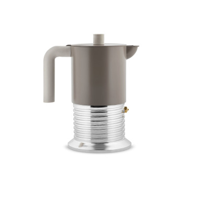 Alessi PM01/6 WG Vite Caffettiera espresso 6 tazze Induzione Warm Grey