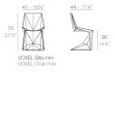 Voxel Mini Sedia Vondom dimensioni