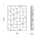 Wall Shadows Grand lampada parete Nemo Lighting dimensioni